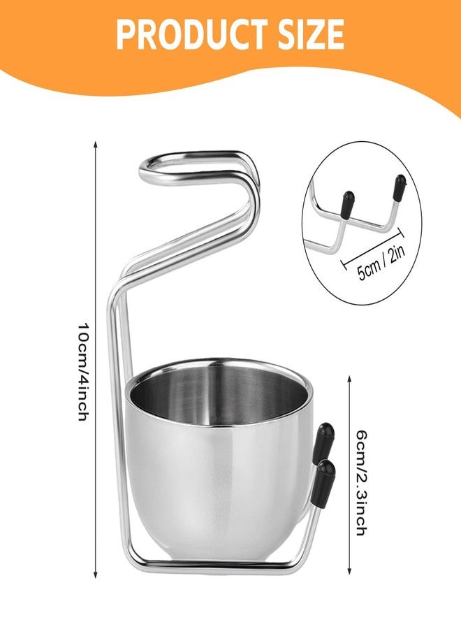 اس واي بي ال طقم حامل حلاقة ووعاء من الفولاذ المقاوم للصدأ، حامل شفرات حلاقة أمان قابل للتعديل، منظم أدوات العناية الشخصية للرجال في الحمام - Image 2